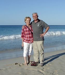 Gesine und Christian am Indischen Ozean